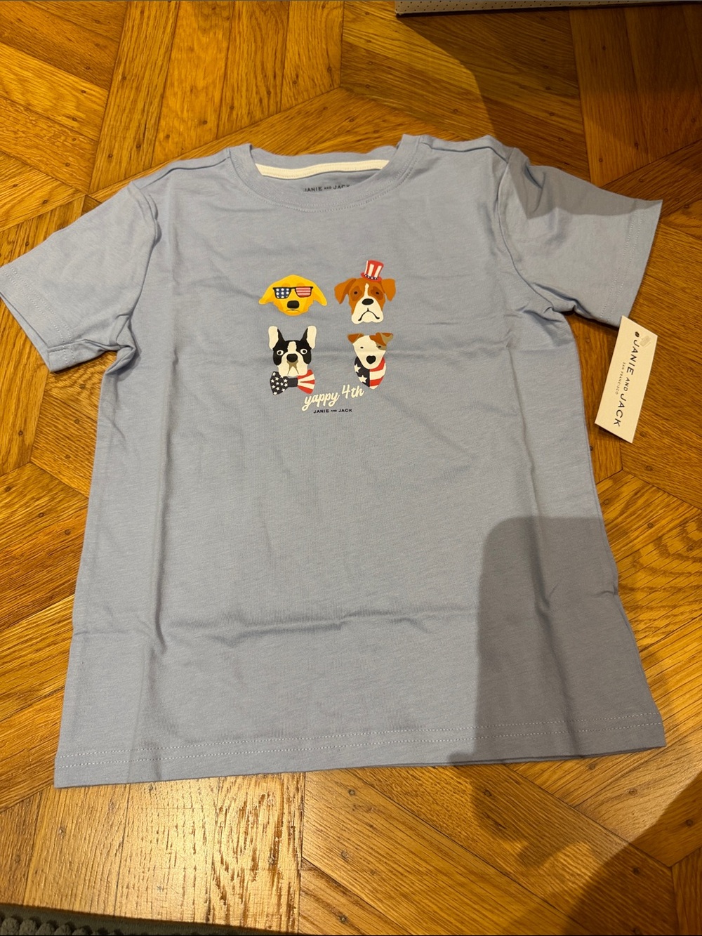 Janie and jack July 4th Dog tshirts